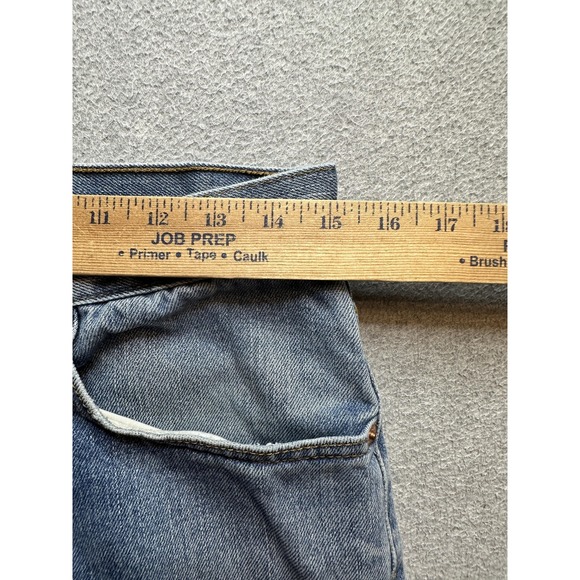 VTG Levis 505 Jeans Mens 32x32 (30x28) Light Wash Blue Slim Straight Leg Denim - Picture 8 of 16